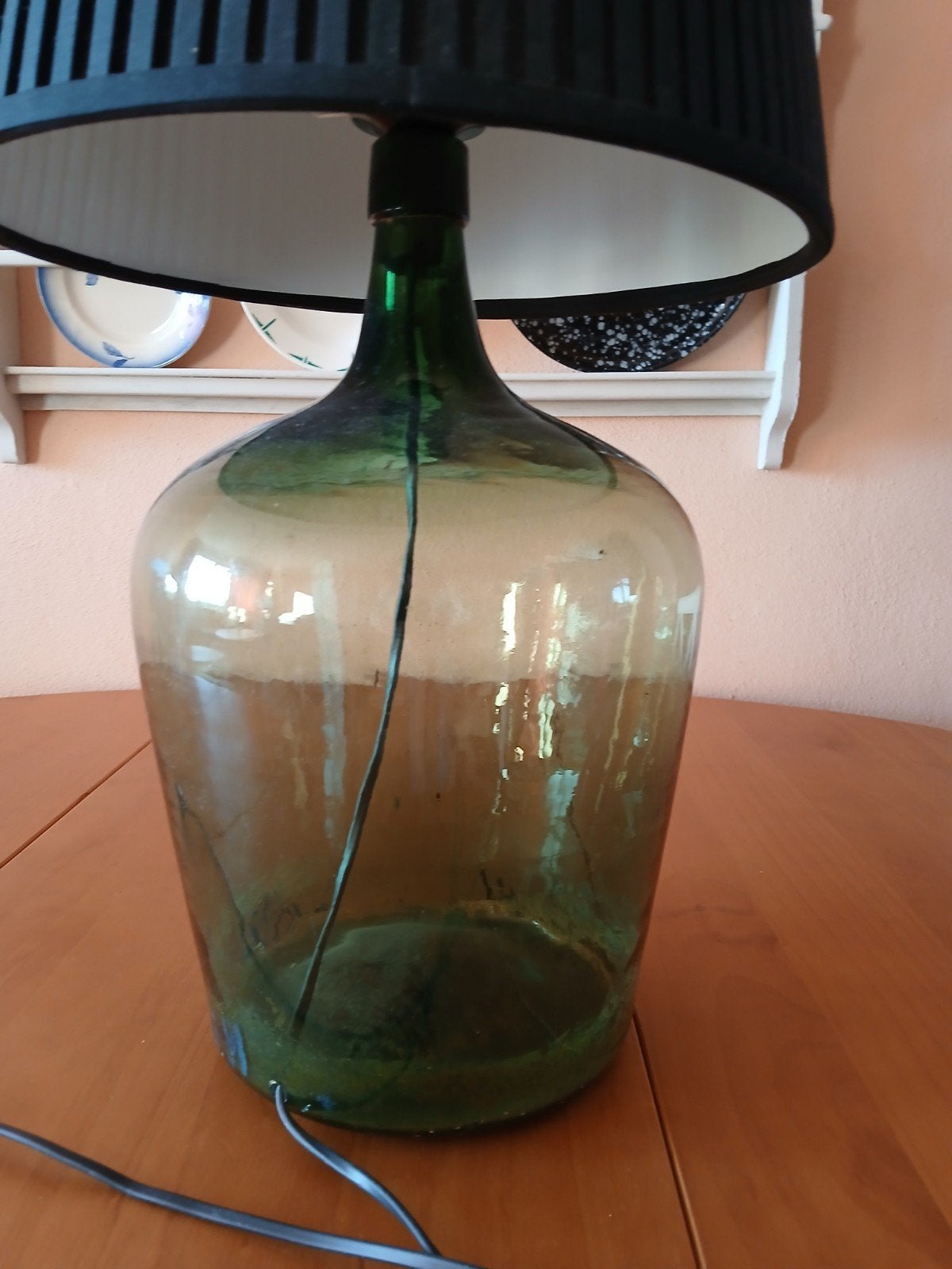 Lamp van oude gistfles, Huis en Inrichting, Woonaccessoires | Vazen, Ophalen