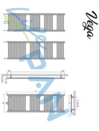 De smalste badkamer radiator 40 cm breed wit of zwart, Radiator, Minder dan 60 cm, Ophalen of Verzenden, 80 cm of meer