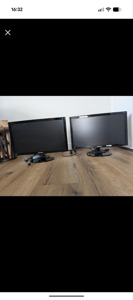 Set Samsung led computer beeldschermen, Computers en Software, Monitoren, HDMI, Full HD, Ophalen of Verzenden, Zo goed als nieuw
