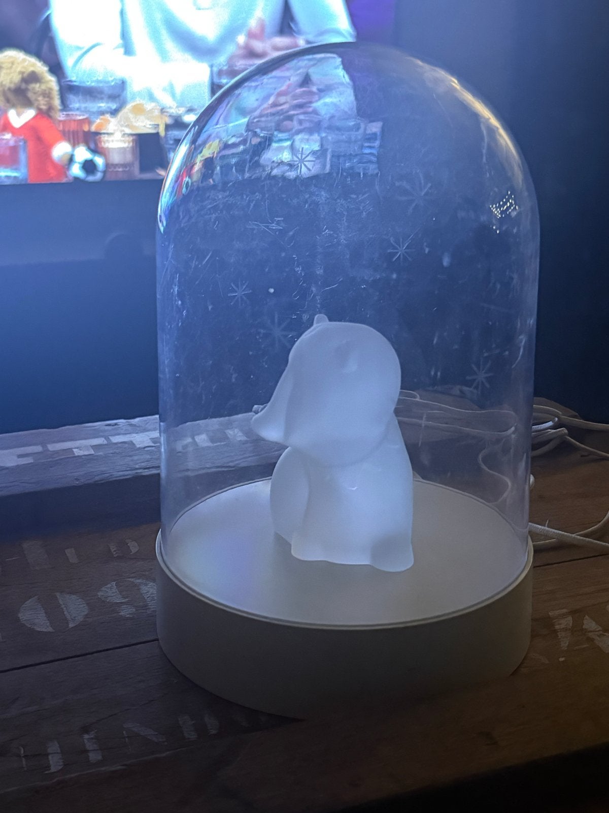 Schattige IJsbeer Lamp in Stolp - Sfeervolle Verlichting, Kunststof, Ophalen of Verzenden, Zo goed als nieuw, Modern