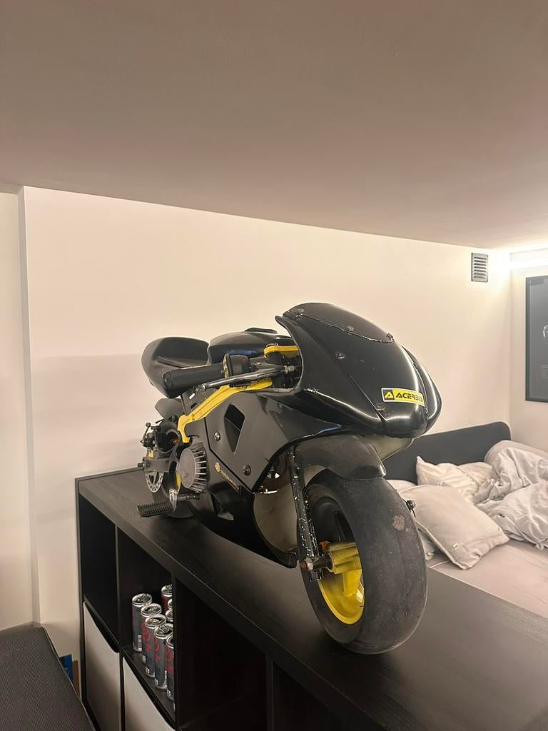 Minibike 50cc 3km oud blok !, Fietsen en Brommers, Minibikes, Midibikes en Pitbikes, Zo goed als nieuw, Pitbike, Ophalen