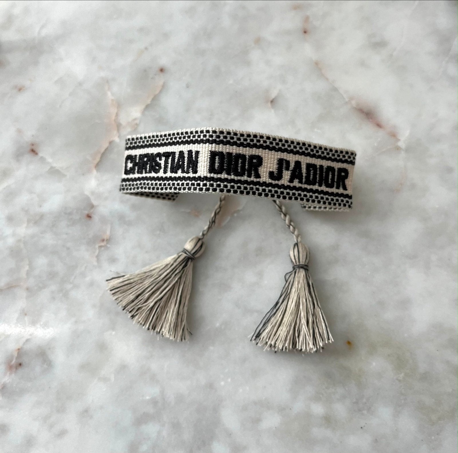 Dior J'ADIOR Armband - Zwart en Wit, Verzenden, Zo goed als nieuw, Zwart, Overige materialen