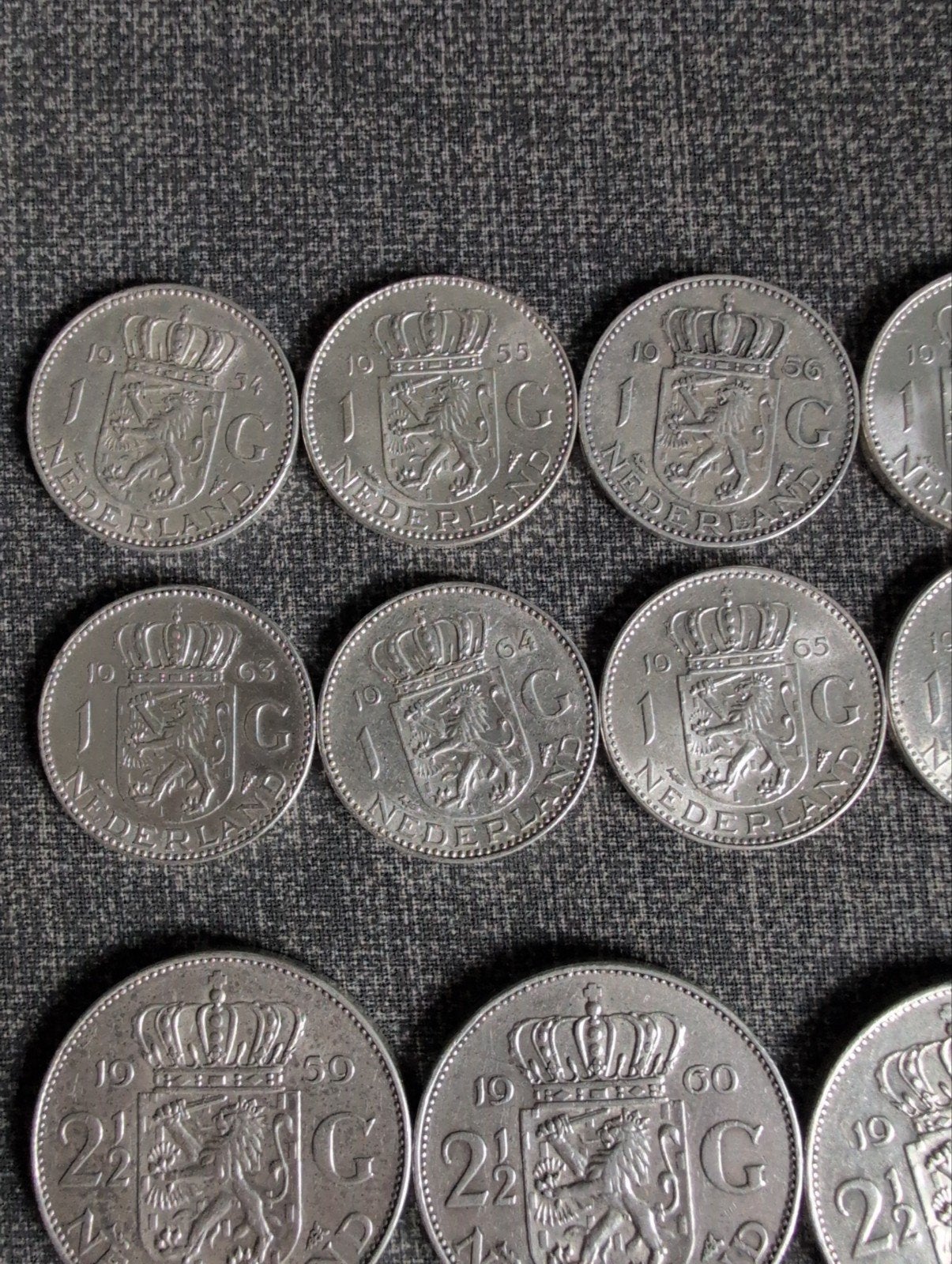Complete set zilveren munten Koningin Juliana (19 stuks), Ophalen of Verzenden, Koningin Juliana, Setje, Zilver