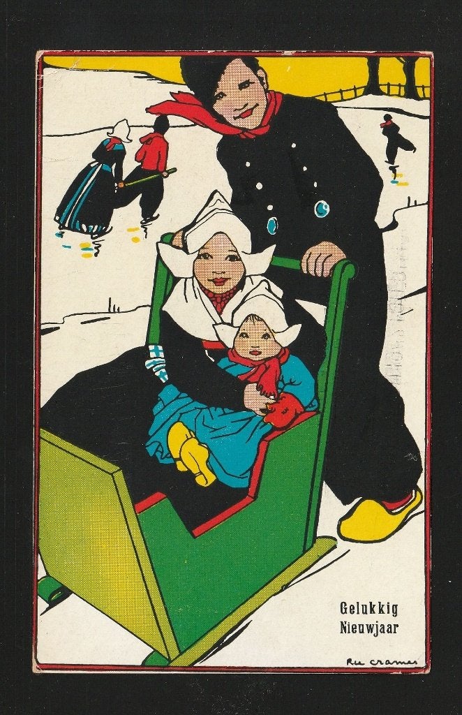 Rie Cramer Wintervermaak serie 150  V20, Ophalen of Verzenden, 1940 tot 1960, Gelopen, Sterren en Beroemdheden