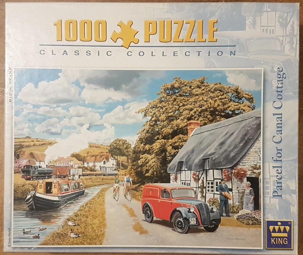 King puzzel Parcel for Canal Cottage 1000 pc. zgan, Ophalen of Verzenden, 500 t/m 1500 stukjes, Zo goed als nieuw, Legpuzzel