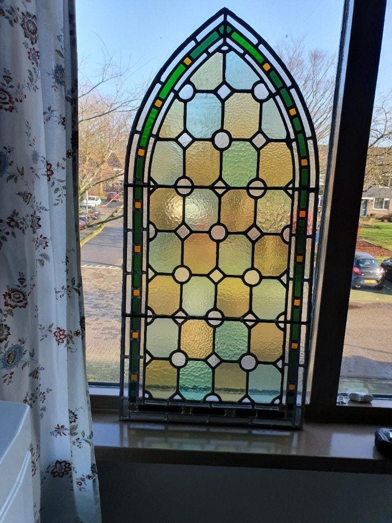 Punt Glas in lood paneel met stalen kern ( 3.16 ), Ophalen