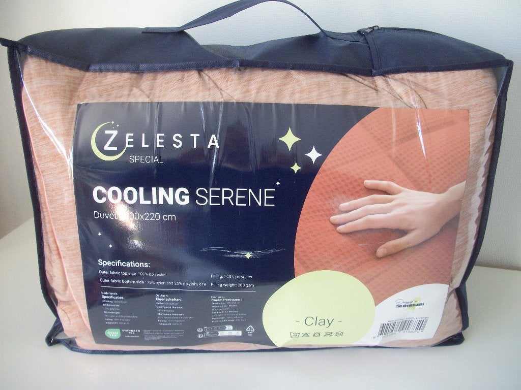 Zelesta Cooling Zomerdekbed - Terracotta - 200 x 220 - nieuw, Huis en Inrichting, Ademend, Oranje, Ophalen of Verzenden, Deken of Dekbed