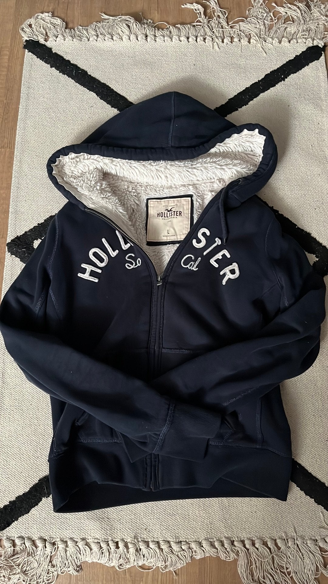 Hollister hoodie met rits / Maat S, Kleding | Heren, Verzenden, Nieuw, Maat 46 (S) of kleiner, Blauw