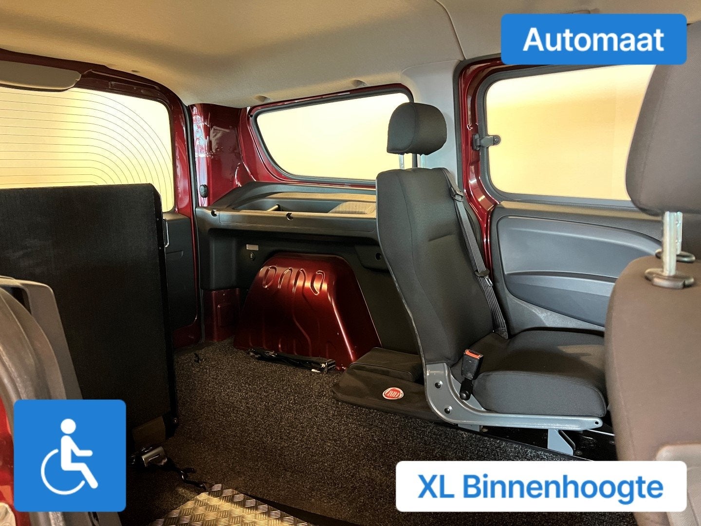 Fiat Doblo L2 Rolstoelauto Automaat XXL-Ombouw 160cm DIESEL, Automaat, Stof, Gebruikt, Origineel Nederlands