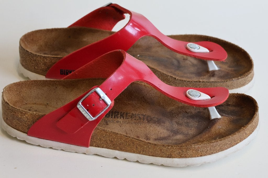 Rode Birkenstock Gizeh slippers maat 40 met open voetje, Kleding | Dames, Schoenen, Slippers, Ophalen of Verzenden, Zo goed als nieuw