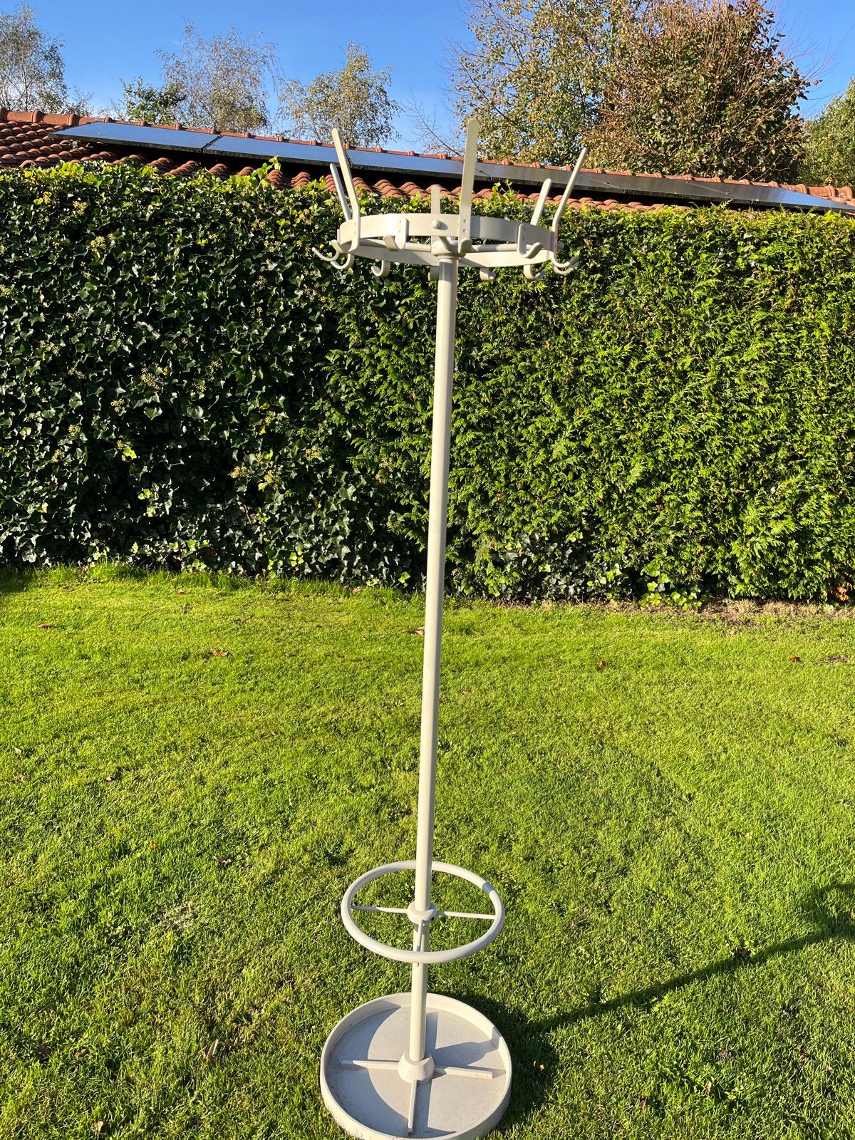 Robuuste ijzeren staande kapstok - 180 cm hoog, Huis en Inrichting, Gebruikt, Ophalen of Verzenden, Metaal, Staande kapstok