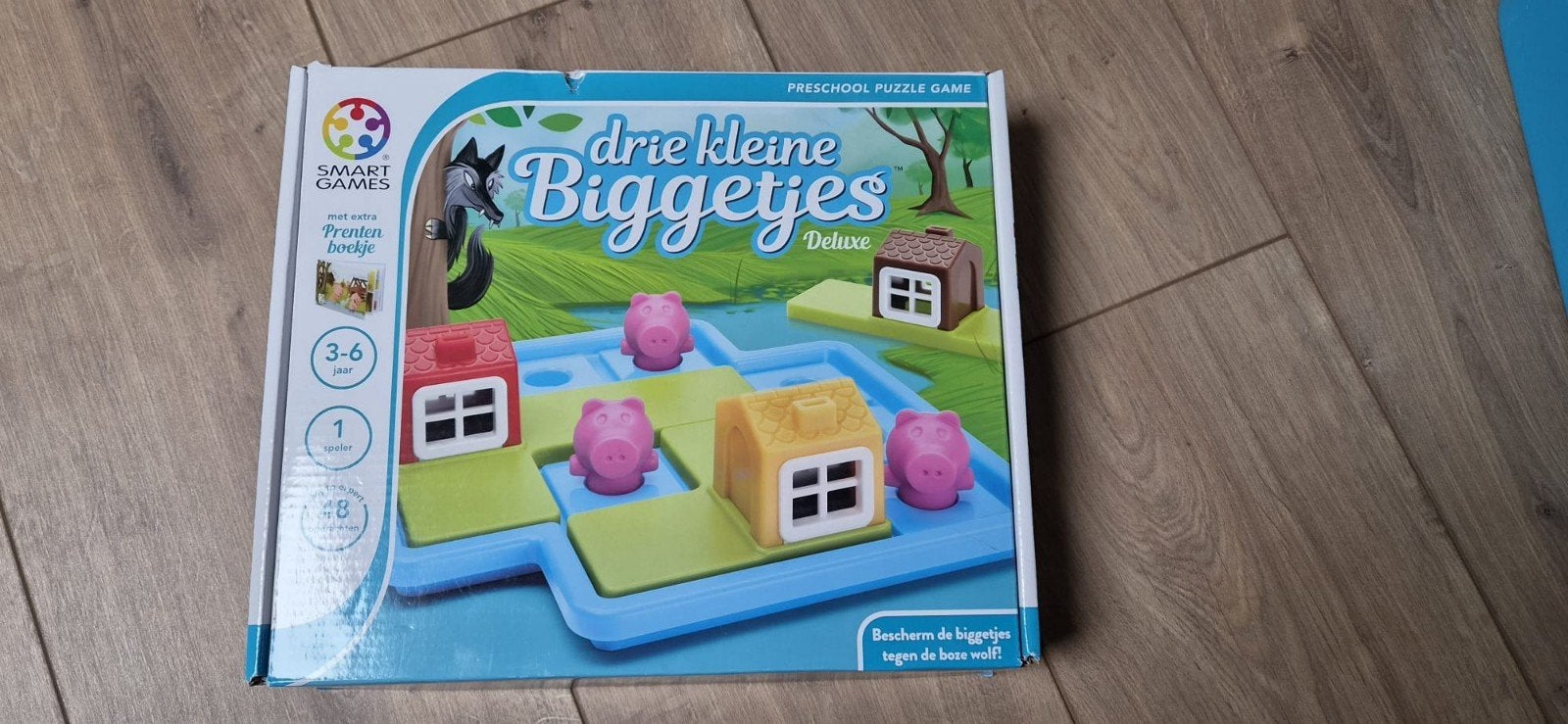 SmartGames Drie Kleine Biggetjes Deluxe Puzzelspel, Een of twee spelers, Ophalen of Verzenden, Zo goed als nieuw, SmartGames
