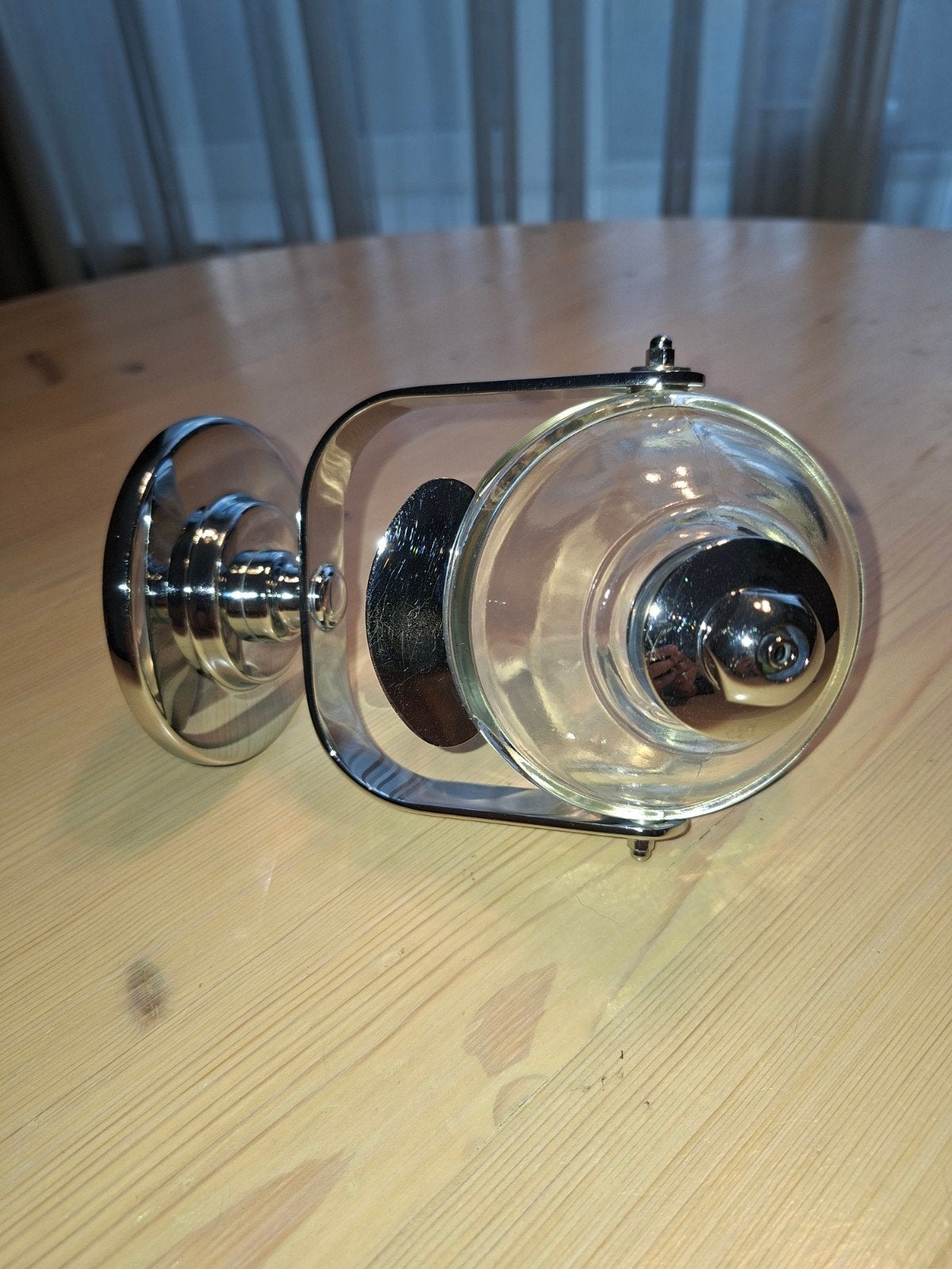 Vintage glazen zeeptuimelaar/zeepdispenser (zware kwaliteit), Ophalen of Verzenden