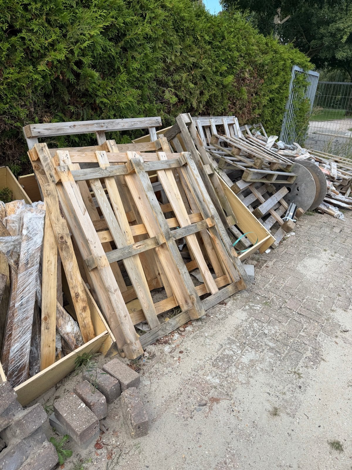 Gebruikte pallets en hout voor diverse projecten, Doe-het-zelf en Verbouw, Ophalen, Gebruikt, 50 mm of meer, Pallet