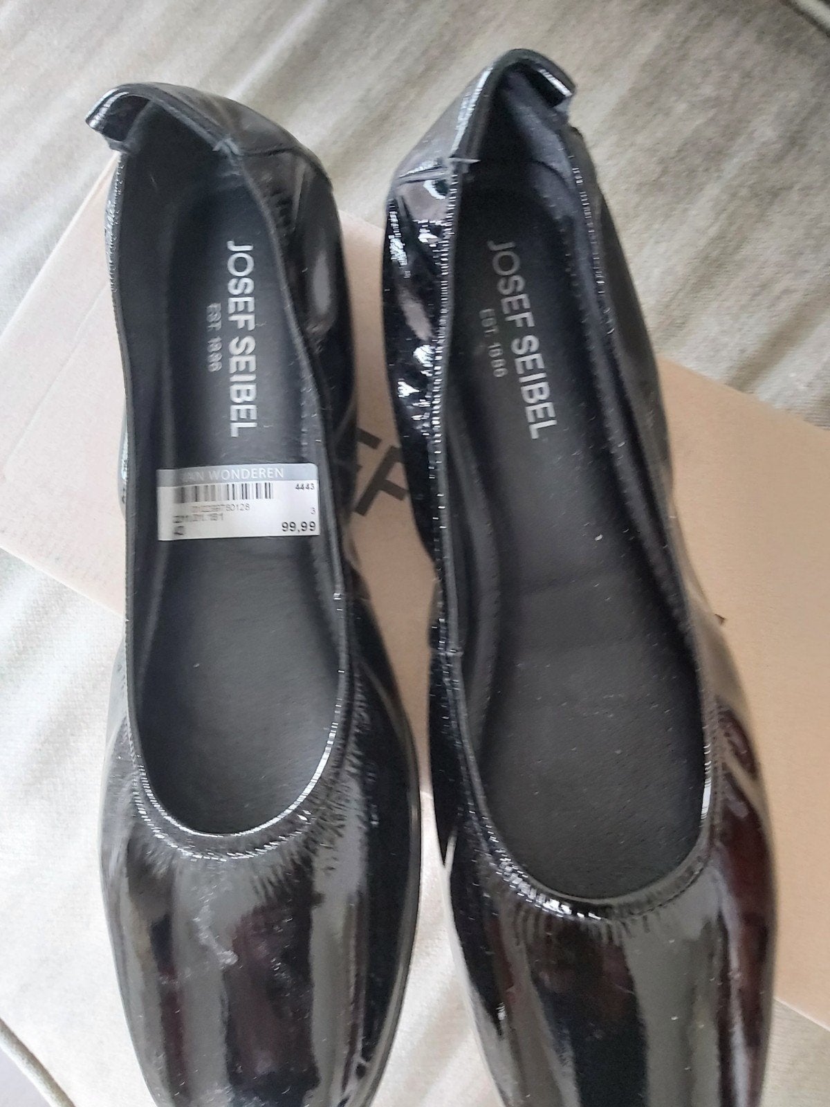 Nieuwe Josef Seibel ballerina's - Zwart lak - Maat 43, Zwart, Nieuw, Josef Seibel, Ballerina's