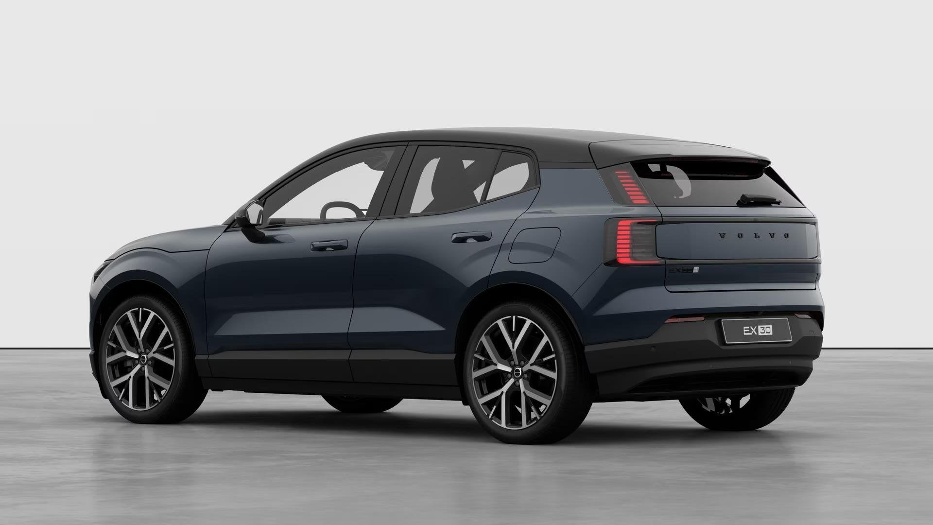 Volvo EX30 P5 Long Range Plus Black Edition Europa 69 kWh |, Automaat, Achterwielaandrijving, Blauw, Leder en Stof