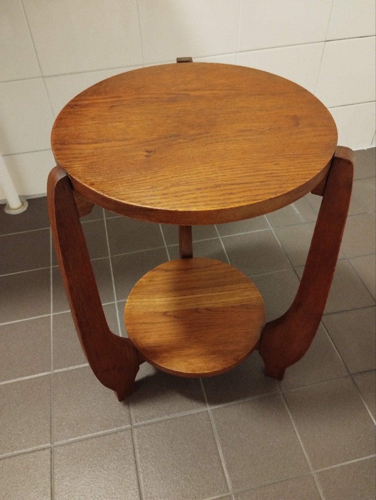 Art Deco massief eikenhouten sidetable, Antiek en Kunst, Ophalen