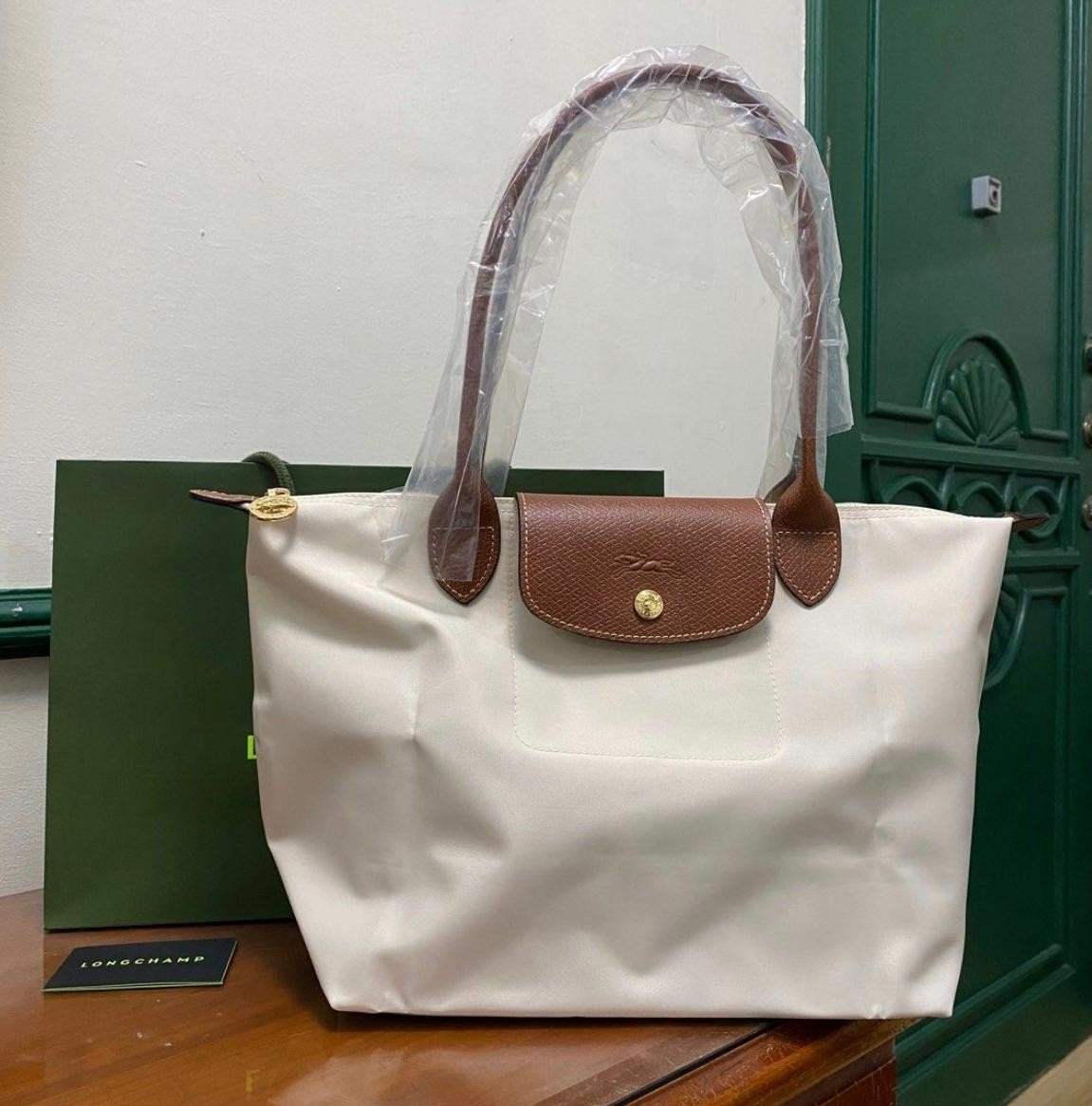 Longchamp Le Pliage L Shopper - Paper White (Lange Hengsels), Ophalen of Verzenden, Nieuw, Wit, Schoudertasje