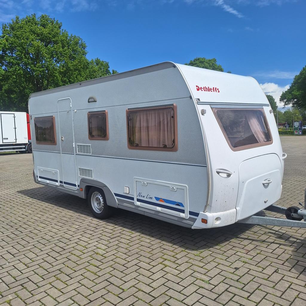 Dethleffs New Line 460, Voortent+Erker+Luifel, Vast bed, Caravans en Kamperen, Caravans, Bedrijf, tot en met 4, 750 - 1000 kg