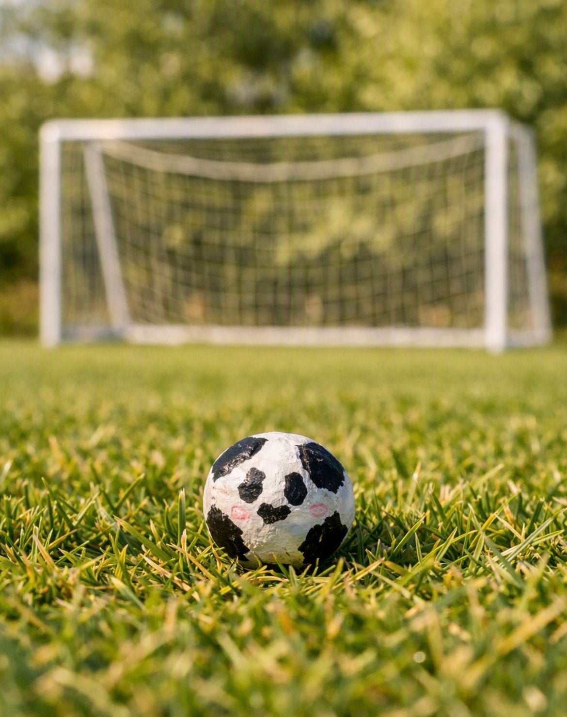 Handgemaakte comfort pet Voetbal kastanje- Uniek Knutselwerk, Handgemaakt, Dieren, Meerkleurig, Ophalen of Verzenden