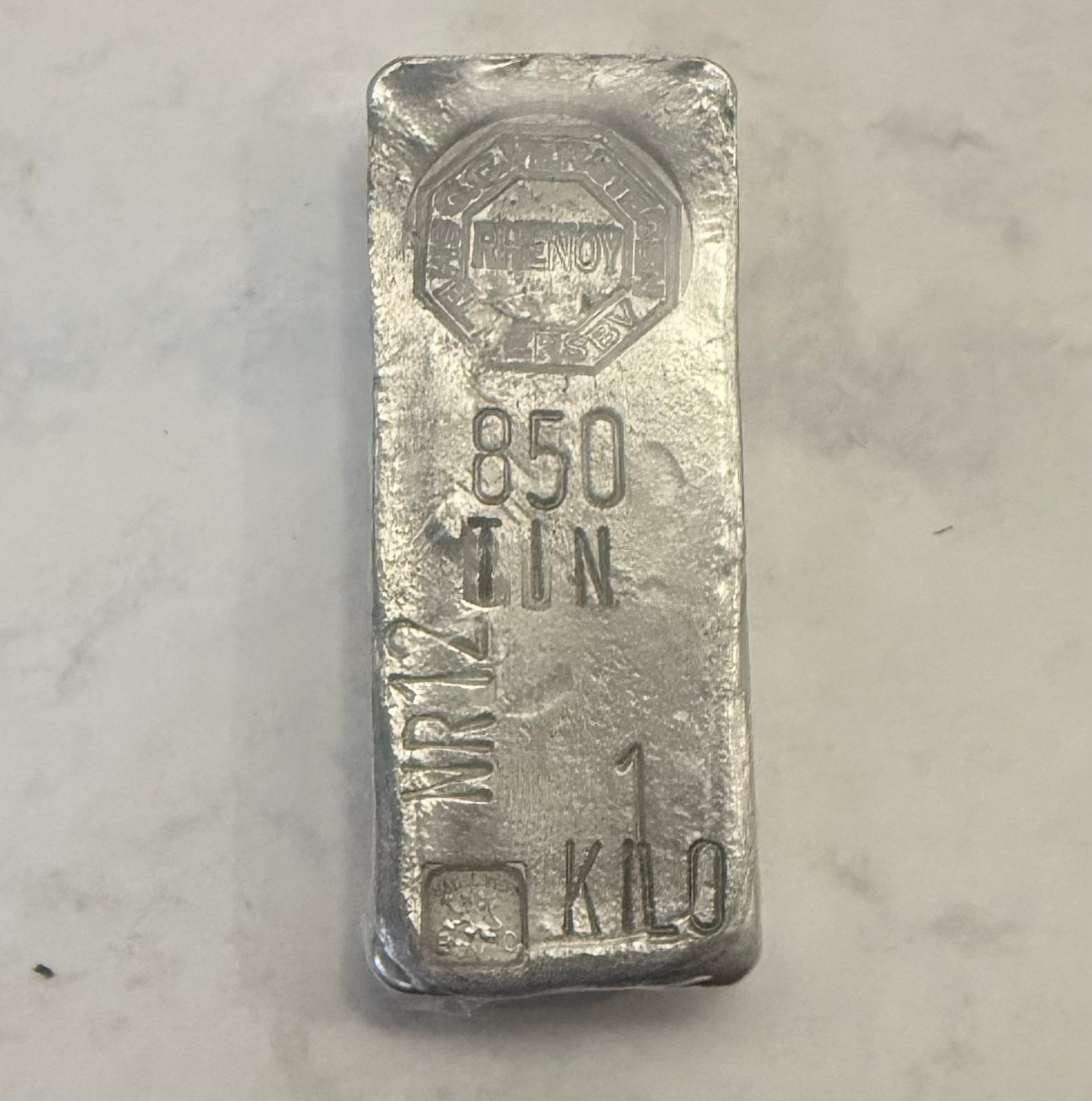 1 kilo Tin baar / SN 850 / Sealed / Hand Gegoten&Gestempeld, Ophalen of Verzenden, Zilver