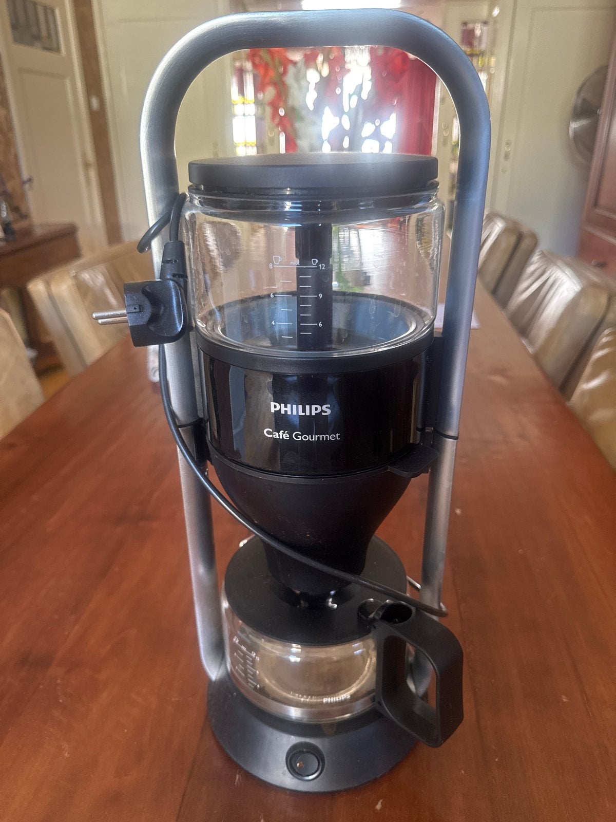 Philips Café Gourmet Koffiezetapparaat - Zwart, Gebruikt, 10 kopjes of meer, Koffiemachine, Gemalen koffie