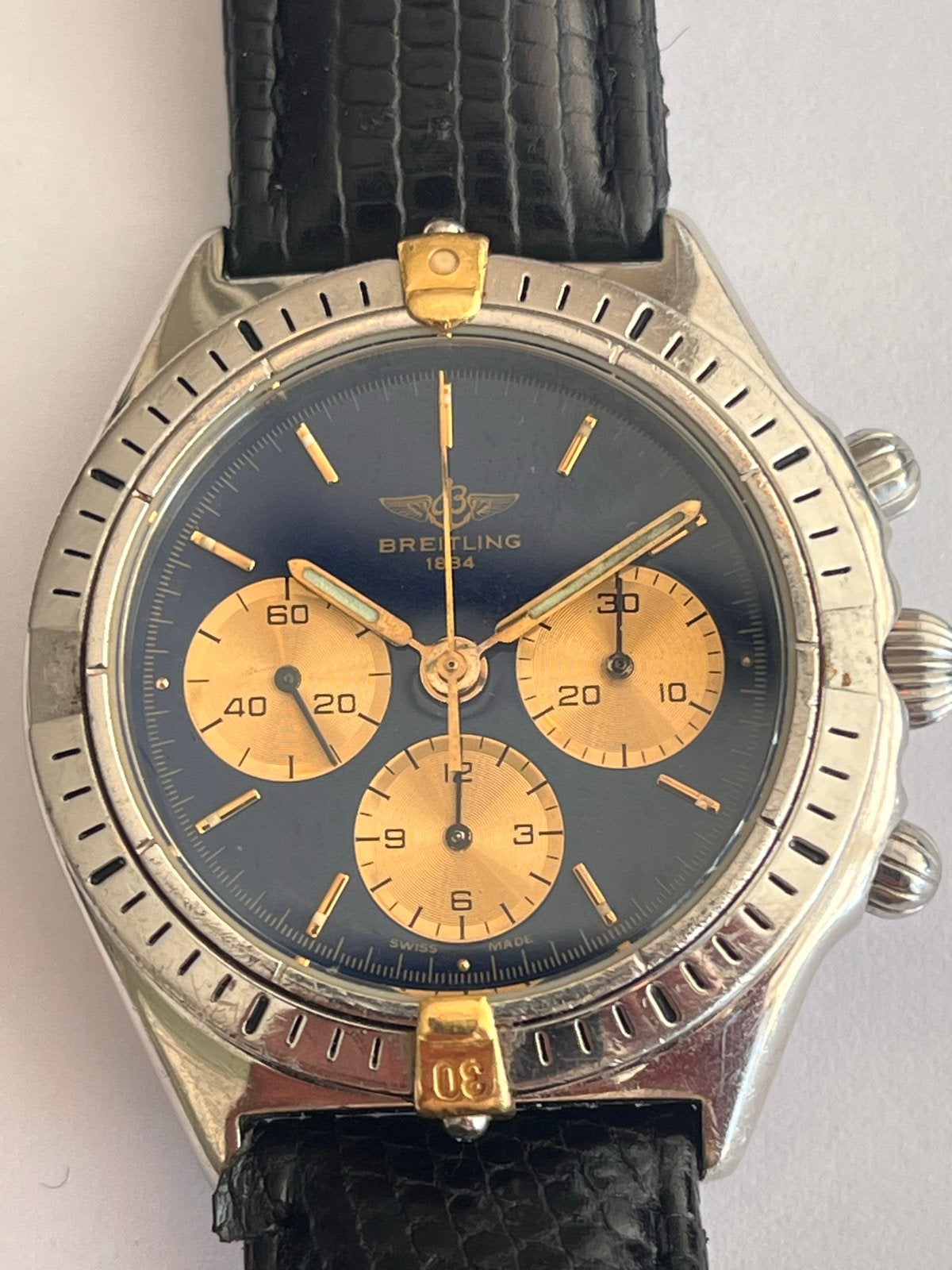 Breitling Callisto Ocean Blue chronograph horloge, Staal, Breitling, Polshorloge, Ophalen of Verzenden