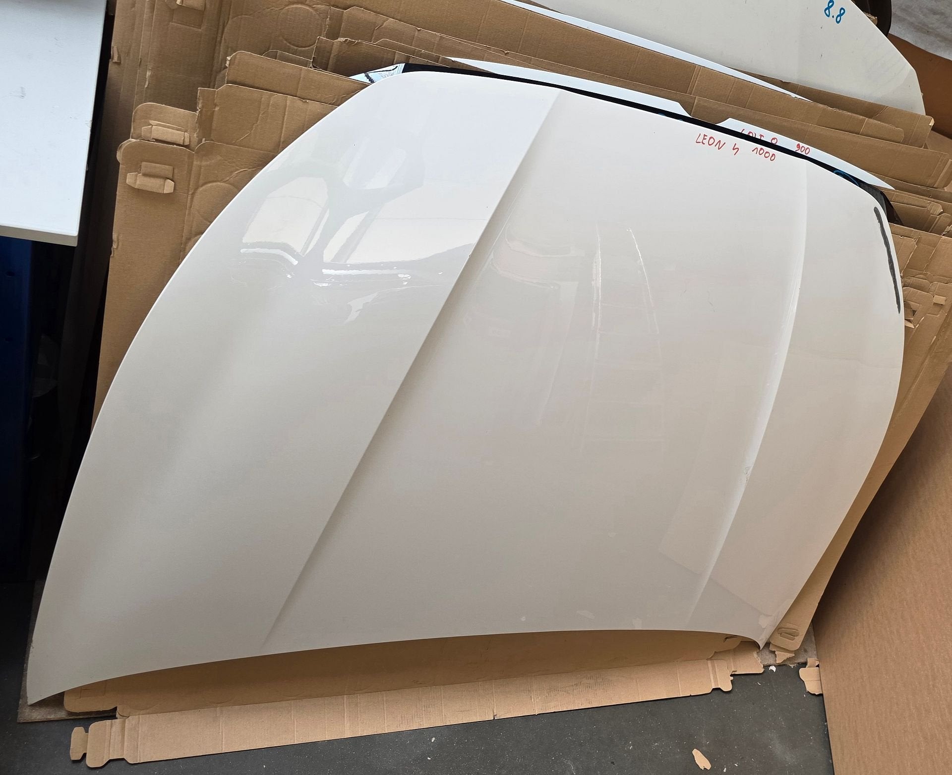 Motorkap Seat Leon 4 IV 5FA Origineel Motorkap Wit, Ophalen, Gebruikt, -, Voor