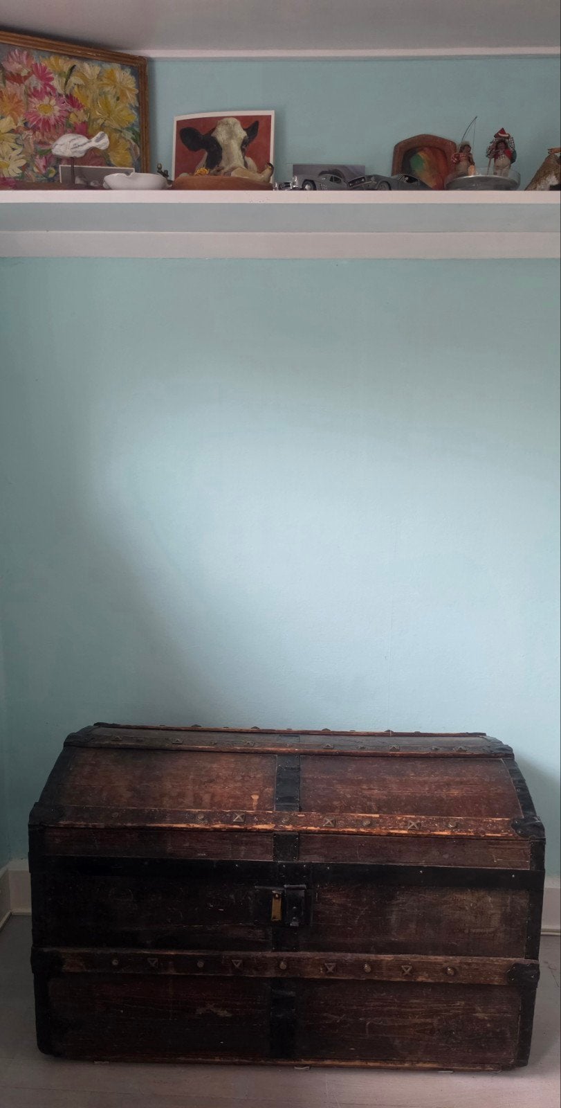 Antieke scheepskist / Dekenkist - 81x47x50cm, Ophalen
