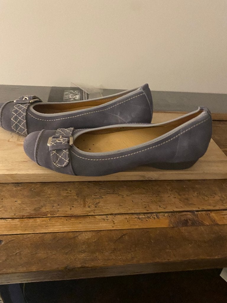 Footnotes ballerina blauw 41 G, Kleding | Dames, Schoenen, Verzenden, Zo goed als nieuw, Blauw, Ballerina's