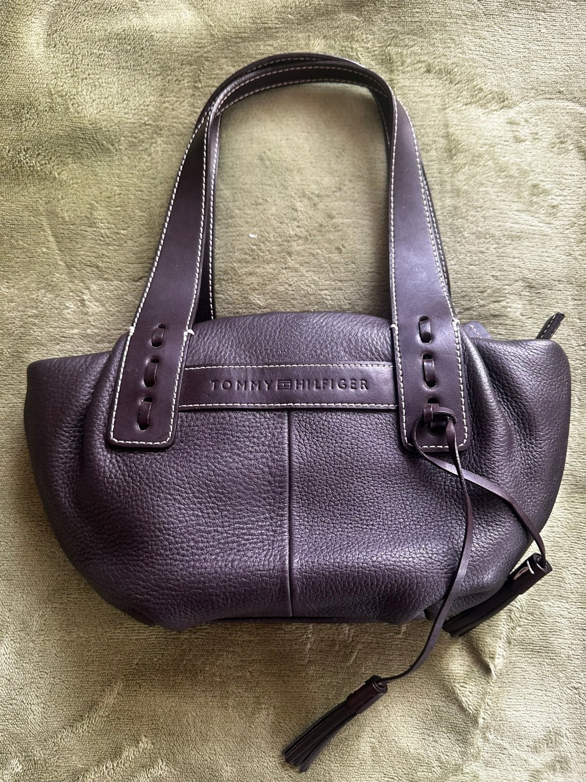 Tommy Hilfiger bruin leren tas - bieden, Sieraden, Tassen en Uiterlijk, Tassen | Damestassen, Ophalen of Verzenden, Zo goed als nieuw