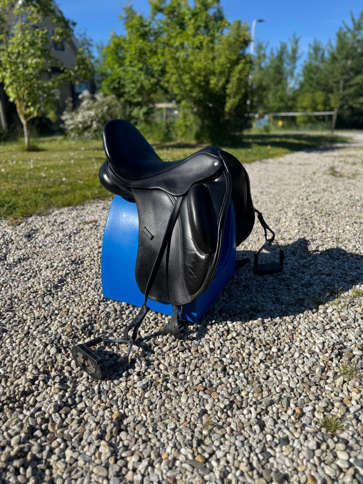 Custom zadel 17,5 inch, Ophalen of Verzenden, Zo goed als nieuw, Dressuur