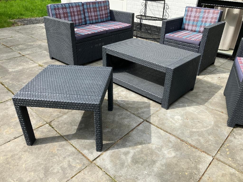 tuinset / loungeset Alibert, Tuin en Terras, Tuinsets en Loungesets, Zo goed als nieuw, Loungeset, Kunststof, 6 zitplaatsen, Bank