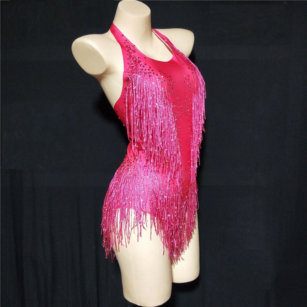 Dames roze glitter bodysuit / jumpsuit party festival outfit, Kleding | Dames, Verzenden, Maat 46/48 (XL) of groter, Nieuw, Overige thema's