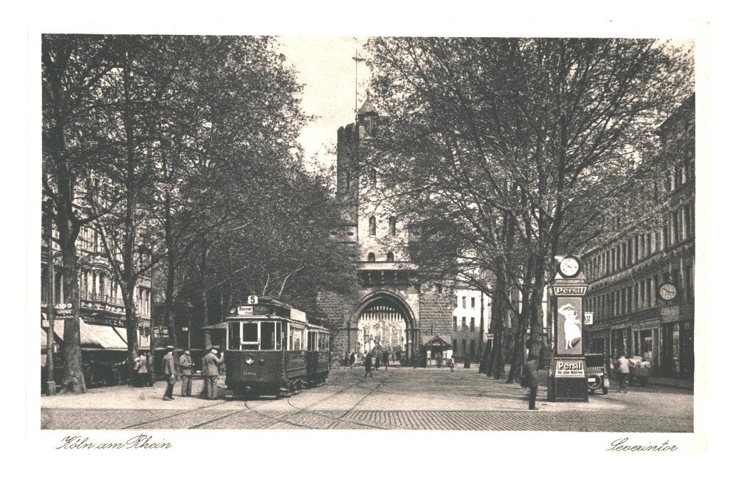 988514 Köln am Rhein Severintor tram PERSIL WÄSCHE REKLAME, Verzamelen, Ophalen of Verzenden, 1920 tot 1940, Ongelopen, Duitsland