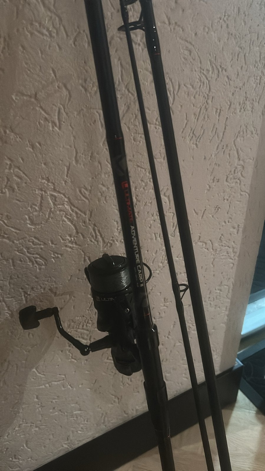 Ultimate Adventure Carp Hengel 12ft 3-delig 3lb, Watersport en Boten, Hengelsport | Algemeen, Ophalen of Verzenden, Gebruikt, Werphengel