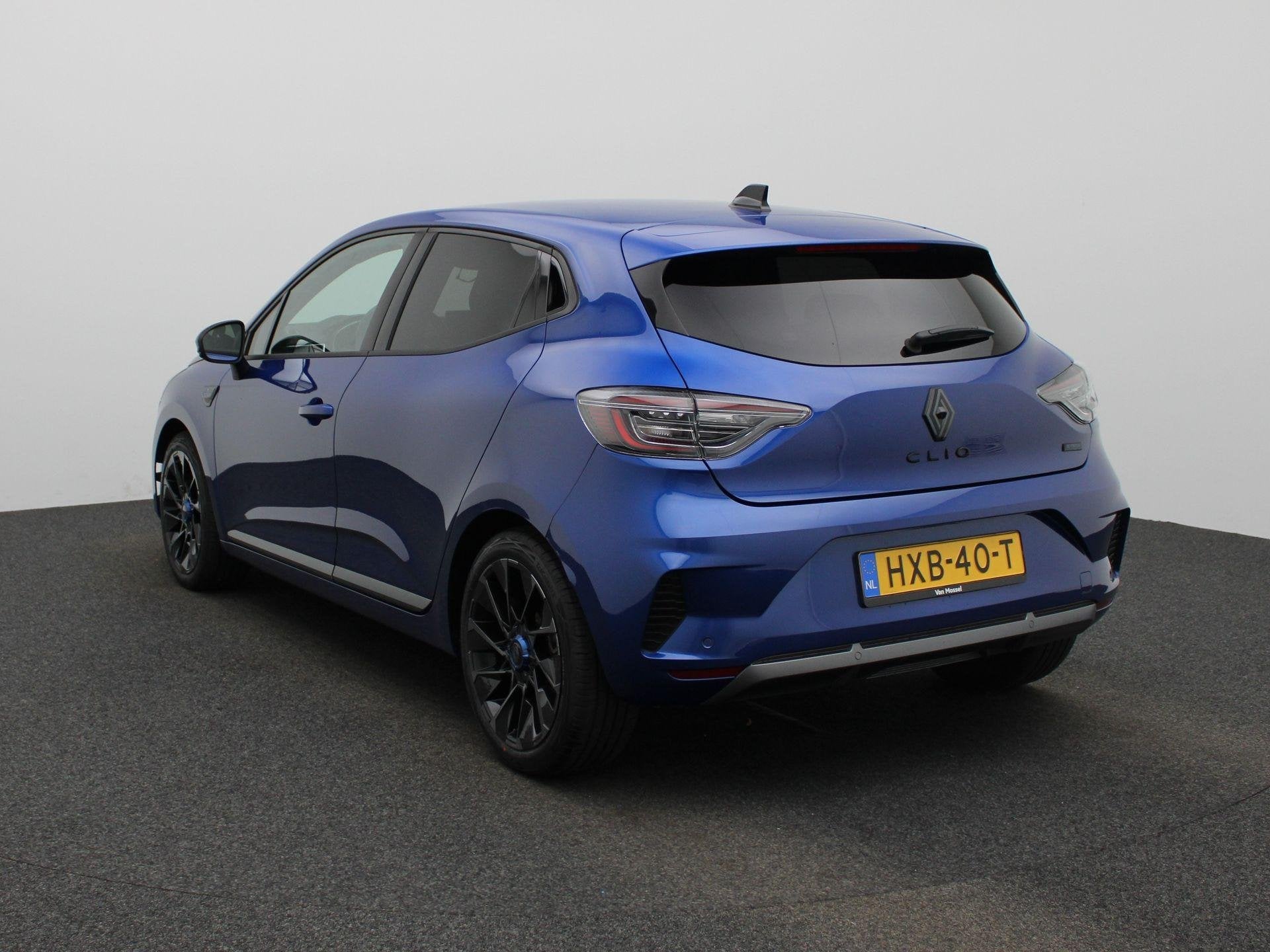 Renault Clio 1.6 E-Tech Full Hybrid 145 esprit Alpine | Clim, Gebruikt, Euro 6, Blauw, Leder en Stof