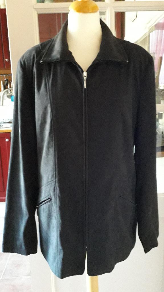 Zwarte Kingfield tussen jas met rits. zgan Mt 44. 10,00, Zwart, Maat 42/44 (L), Ophalen of Verzenden, Kingfield