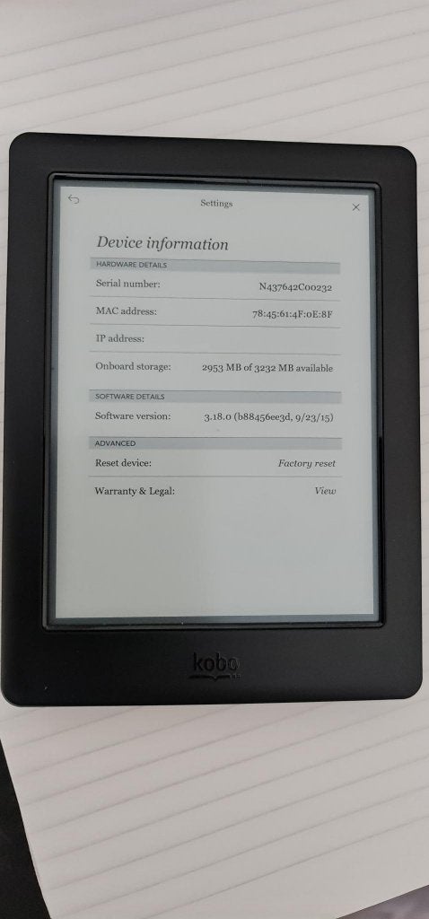 Kobo Glo HD, Ophalen of Verzenden, Gebruikt, Kobo, Touchscreen