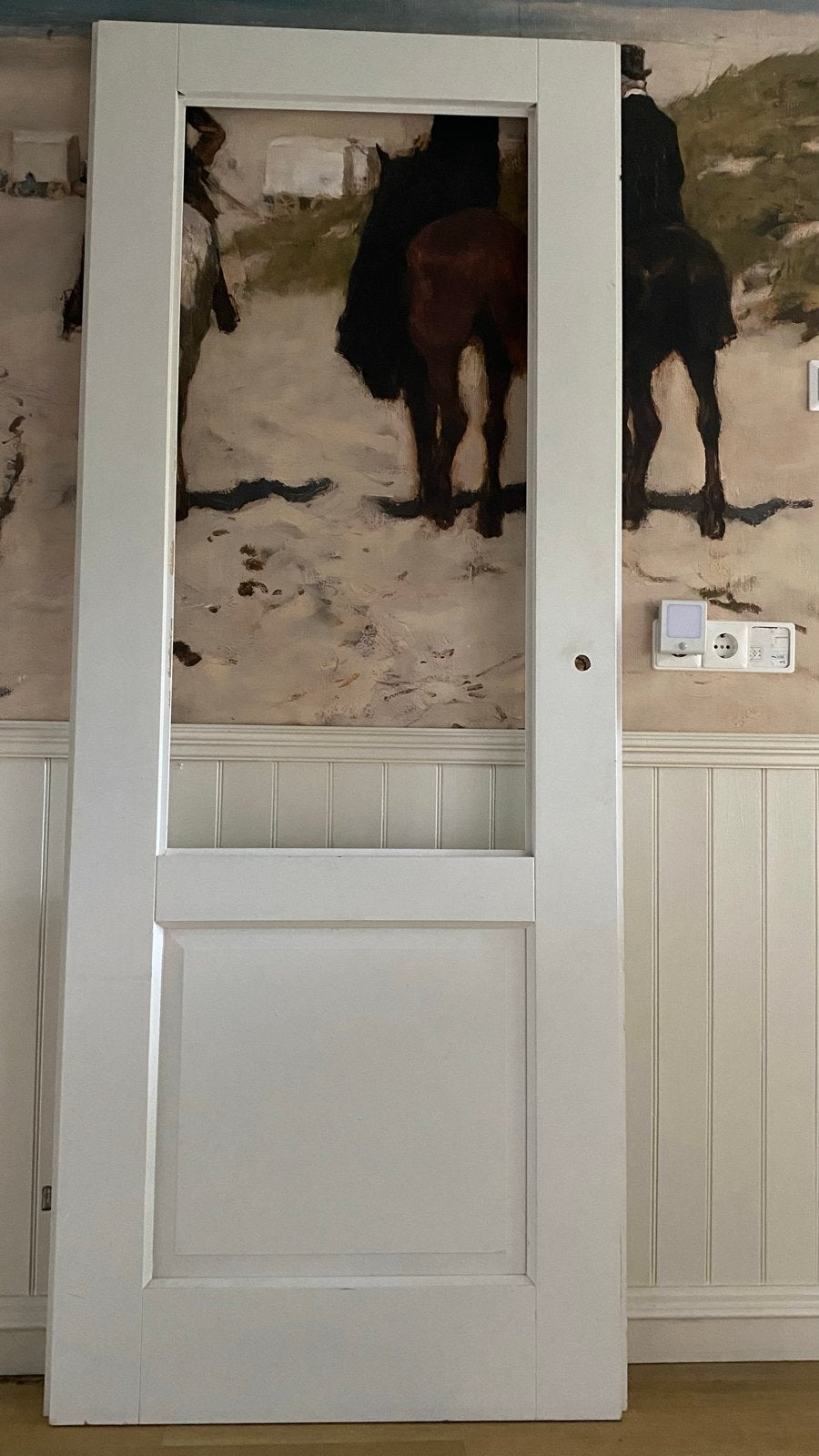 2x Opdek binnendeur met geslepen glas 78x201 cm, Ophalen, Gebruikt, 80 tot 100 cm, Binnendeur