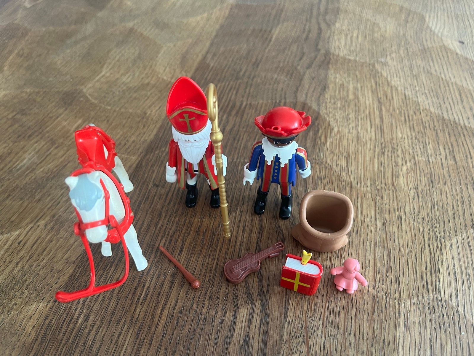 Playmobil Sint en Piet 4893 met paard en accessoires, Gebruikt, Complete set, Ophalen of Verzenden, Figuren