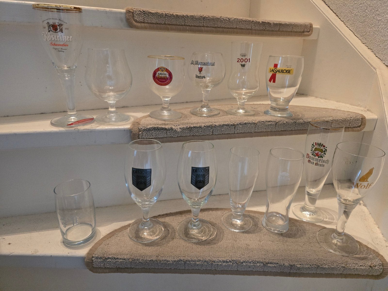 Grote verzameling bierglazen van diverse merken, Verzamelen, Biermerken, Ophalen of Verzenden, Gebruikt, Glas of Glazen, Amstel