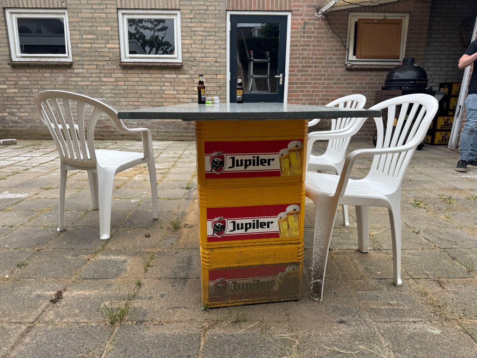 Tuinset met 3 stoelen, Ophalen of Verzenden, Gebruikt, Plastic
