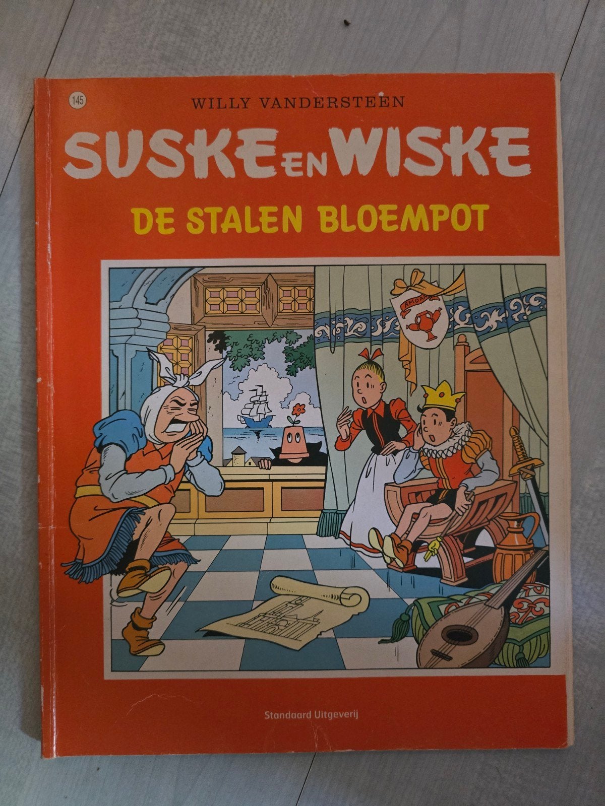 Suske en Wiske - De Stalen Bloempot (nr. 145), Eén stripboek, Ophalen of Verzenden, Gelezen, Willy Vandersteen