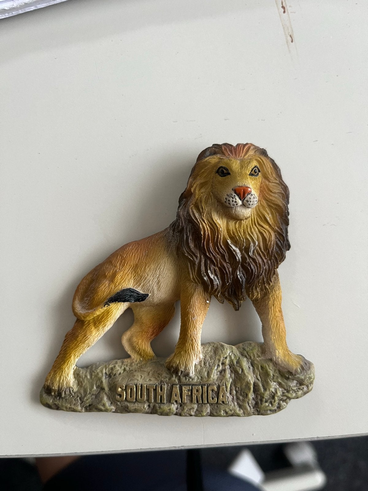 Leeuw magneet Zuid-Afrika souvenir, Ophalen of Verzenden, Gebruikt, Dier