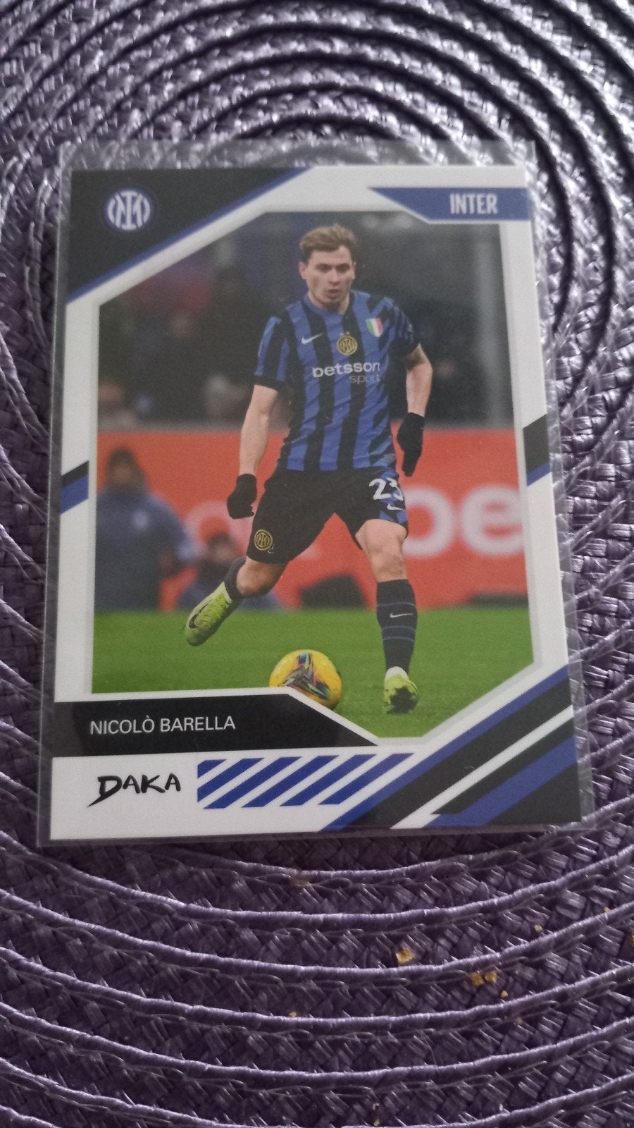Nicolo Barella Inter Milan DAKA Spelerskaart, Ophalen of Verzenden, Zo goed als nieuw, Buitenlandse clubs, Spelerskaart