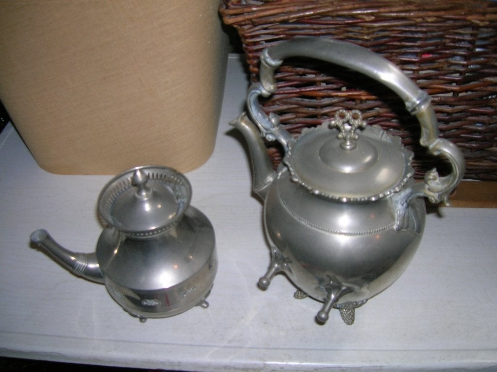 Tinnen theepot, Antiek en Kunst, Ophalen