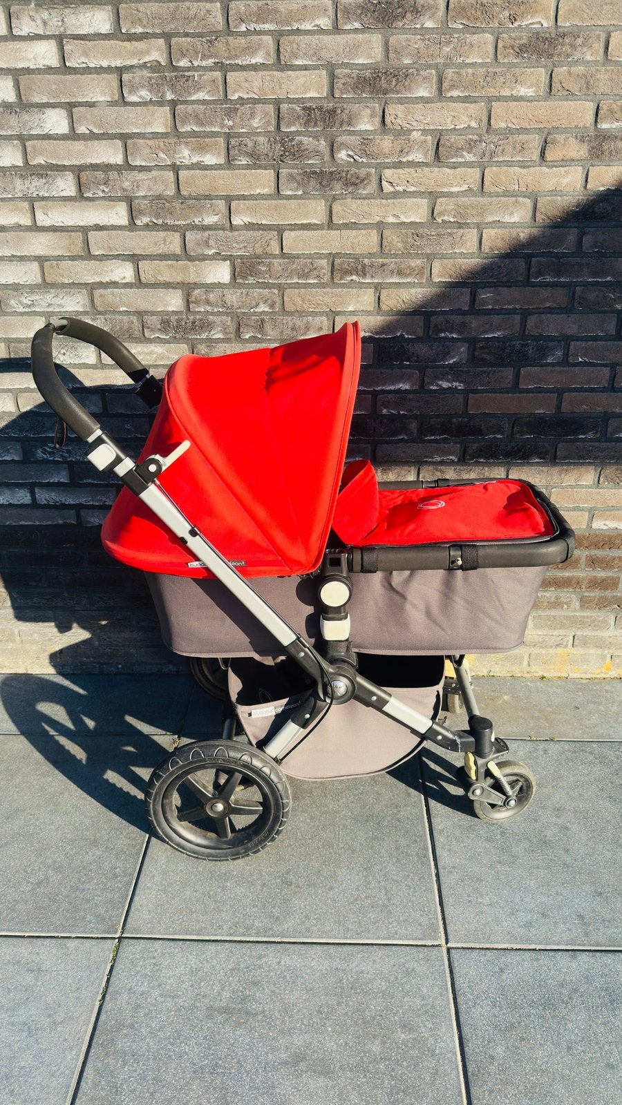 Bugaboo kinderwagen met meerijdplankje - Rood, Ophalen, Gebruikt, Kinderwagen, Bugaboo