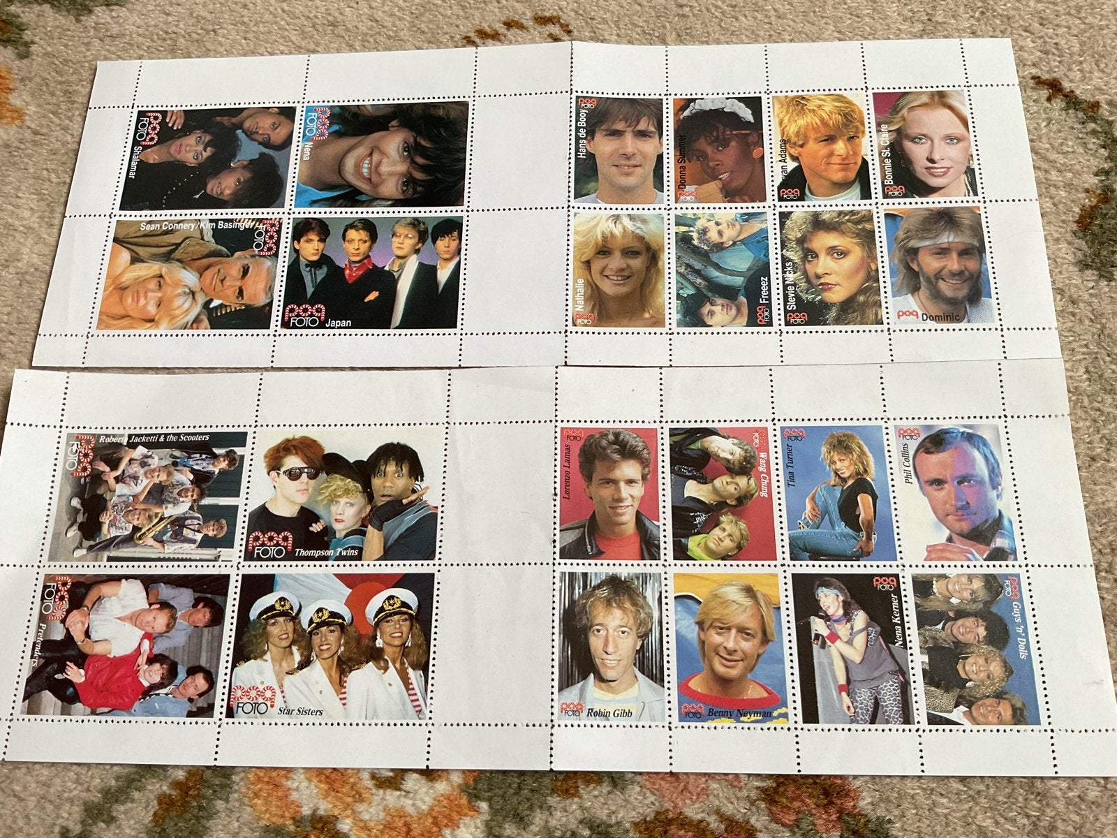 Sluitzegels Popfoto Jaren '80 - Diverse Artiesten, Verzamelen, Ophalen of Verzenden, Foto of Kaart