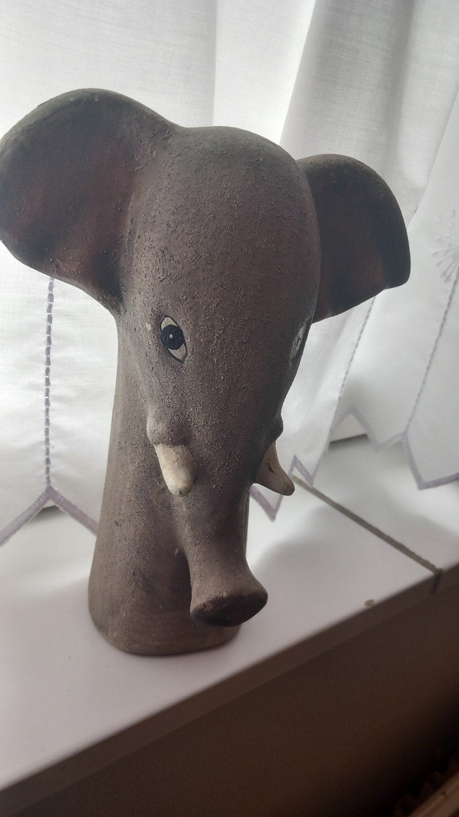 olifant beeld, Antiek en Kunst, Kunst | Designobjecten, Ophalen, Beeld, Grijs, Steen/keramiek